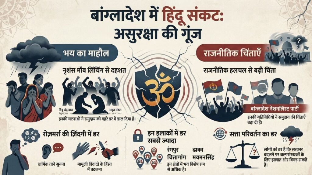 बांग्लादेश के हिंदुओं में डर का माहौल