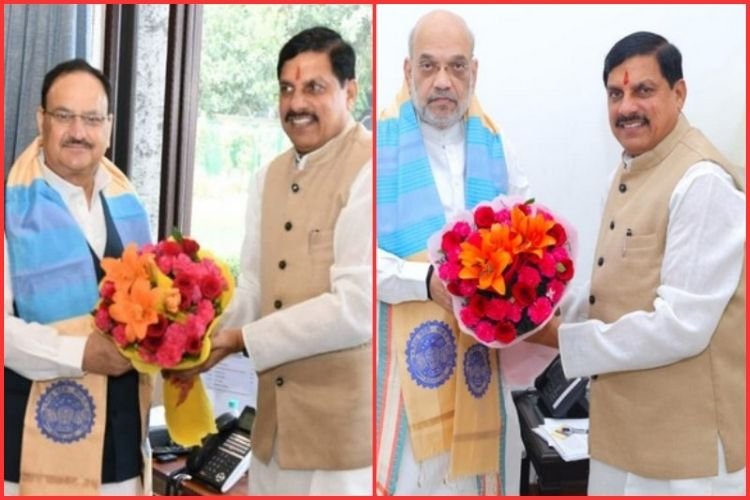 मुख्यमंत्री मोहन यादव ने नई दिल्ली में केंद्रीय मंत्री अमित शाह और जेपी नड्डा से की मुलाकात