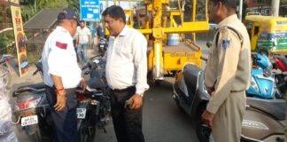 वर्ल्ड कप से लेकर पिपल्याहाना बायपास तक यातायात व्यवस्था हेतु की गई कार्रवाई