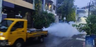 निगम द्वारा मौसमी बीमारी के रोकथाम के क्रम में शहर में लार्वानाशक व कीटनाशक दवाईयां का छिडकाव