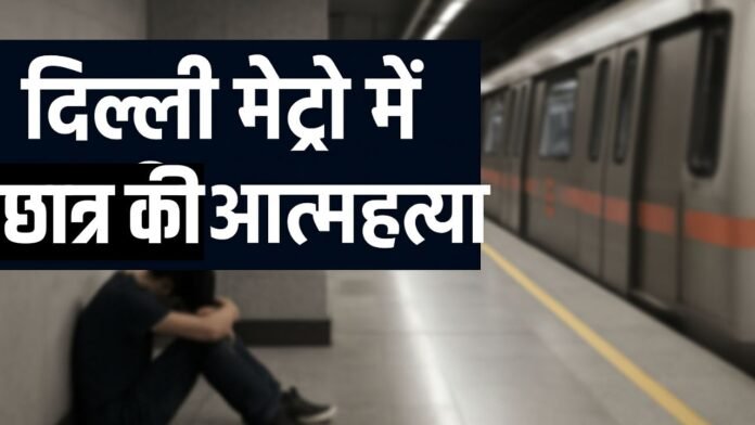 दिल्ली मेट्रो में छात्र की आत्महत्या