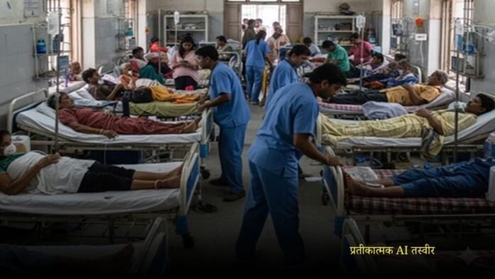 गांधीनगर में टाइफाइड का खतरा