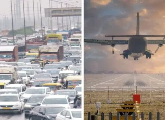 दिल्ली-NCR में भारी बारिश से हाहाकार, 14 फ्लाइट डायवर्ट; सड़कों पर लंबा जाम दिल्ली-NCR में भारी बारिश
