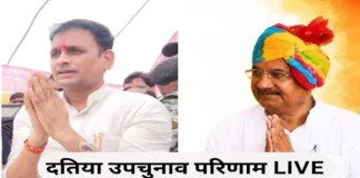 दतिया उपचुनाव रिजल्ट LIVE: कांग्रेस जीत के करीब, 11वें राउंड तक भाजपा 12 हजार से अधिक वोटों से पीछे दतिया उपचुनाव रिजल्ट
