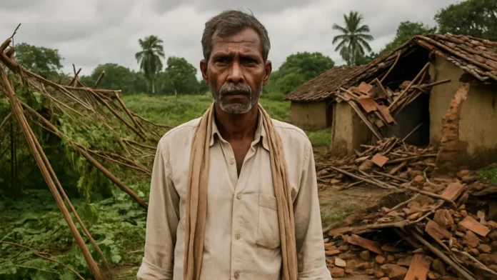 Masaliya Farm Storm Damage करेला के मचान गिरे, कच्चे मकान क्षतिग्रस्त; मसलिया के किसानों ने मांगा मुआवजा